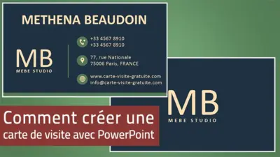 création d'une carte de visite avec PowerPoint