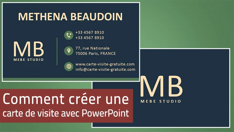 création d'une carte de visite avec PowerPoint