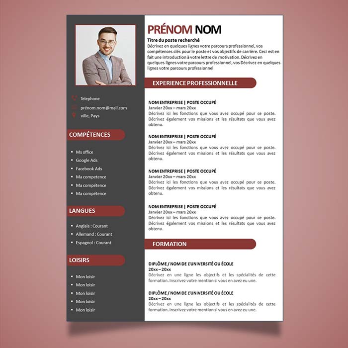 modèles de cv gratuit à télécharger