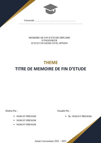 page de garde de mémoire ingénierie