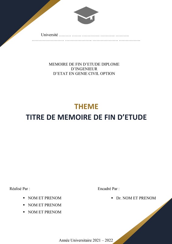 Page de Garde De Mémoire D'ingénierie