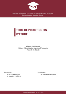 Page de Garde De PFE